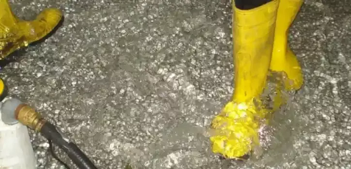 boots in water