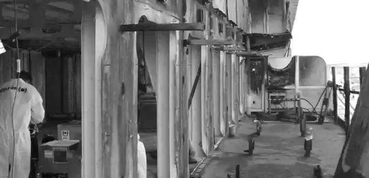 restoration work on ship
